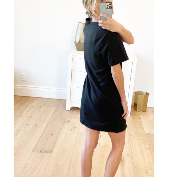 Black Loose Fit T-shirt Dress Small - Picture 4 of 5